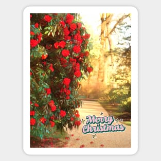 Merry Happy Christmas Greeting Card Sticker